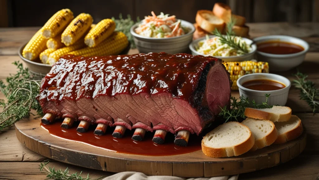 barbecued-rib-of-beef-served-family-style