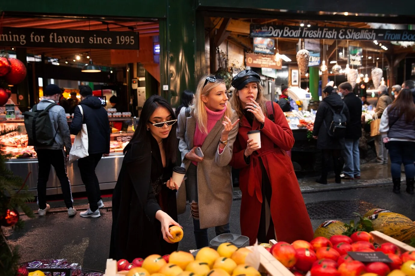 A colourful plant-based spread of fresh vegetables and vegan dishes in London