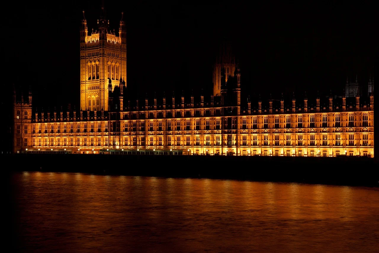 The Houses of Parliament and Big Ben in London at golden hour