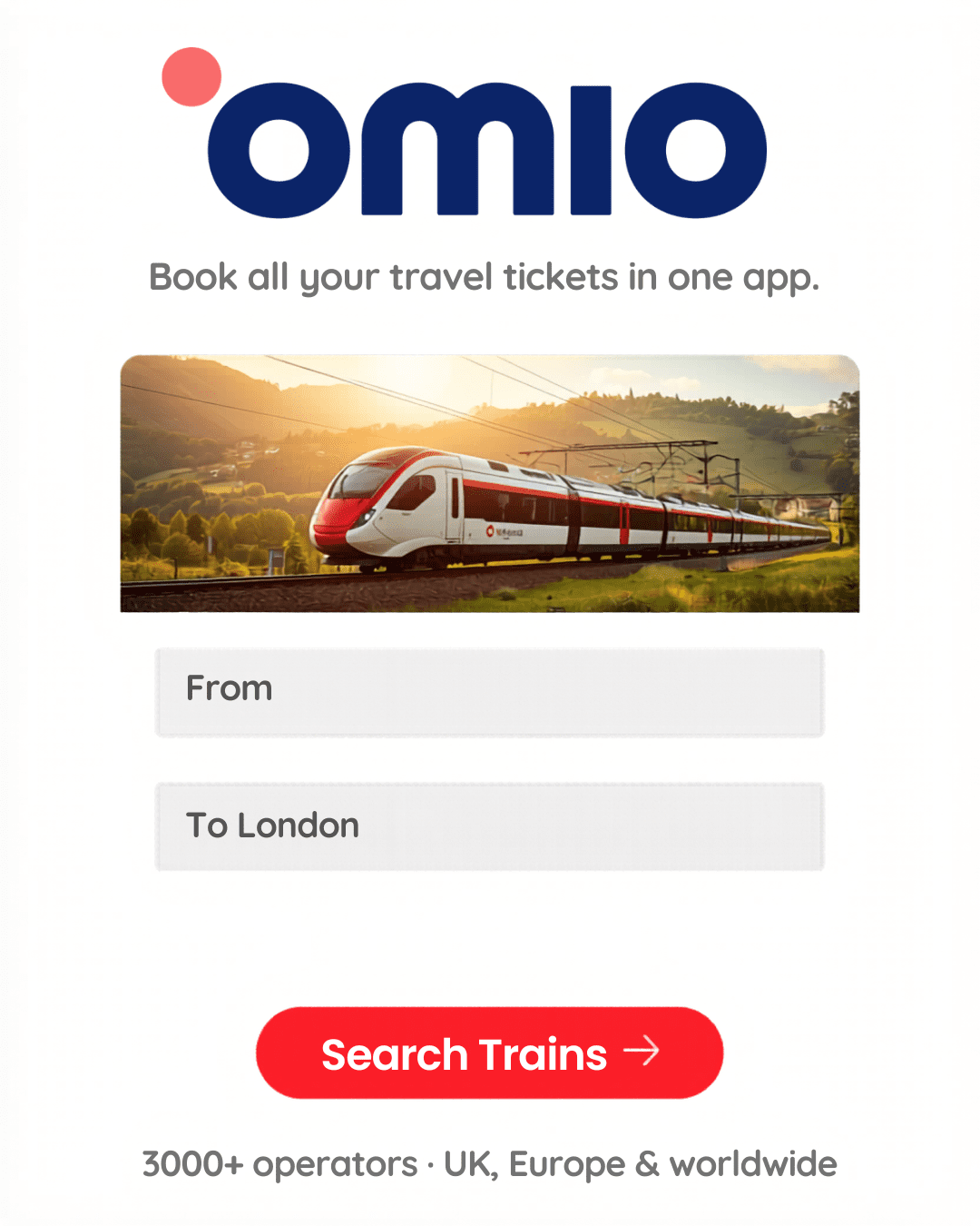 Omio train tickets UK and Europe book trains buses and flights in one app