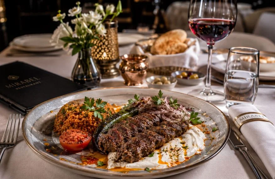 Halal fine dining table setting in a central London restaurant