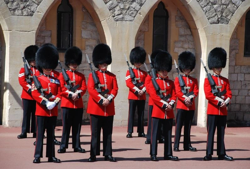 A troca da guarda no Palácio de Buckingham, Londres