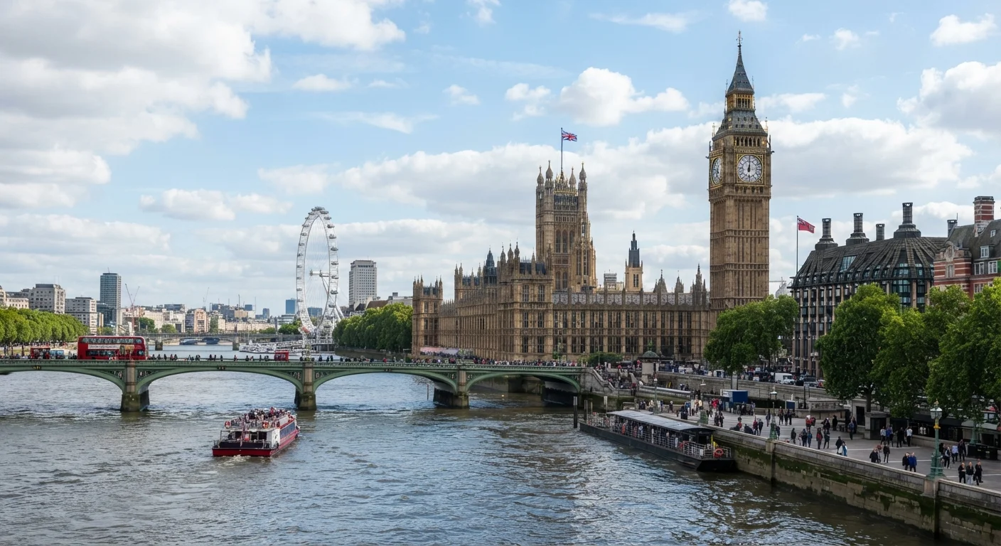 O Big Ben e o Palácio de Westminster em Londres