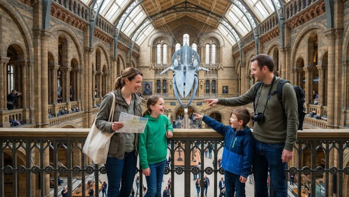El gran vestíbulo del Museo de Historia Natural de Londres