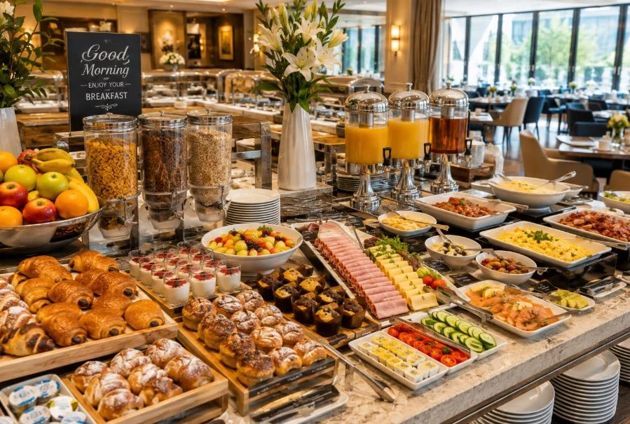 Holiday Inn Express style buffet breakfast in London