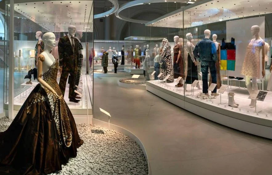 A grand gallery inside the Victoria and Albert Museum, London