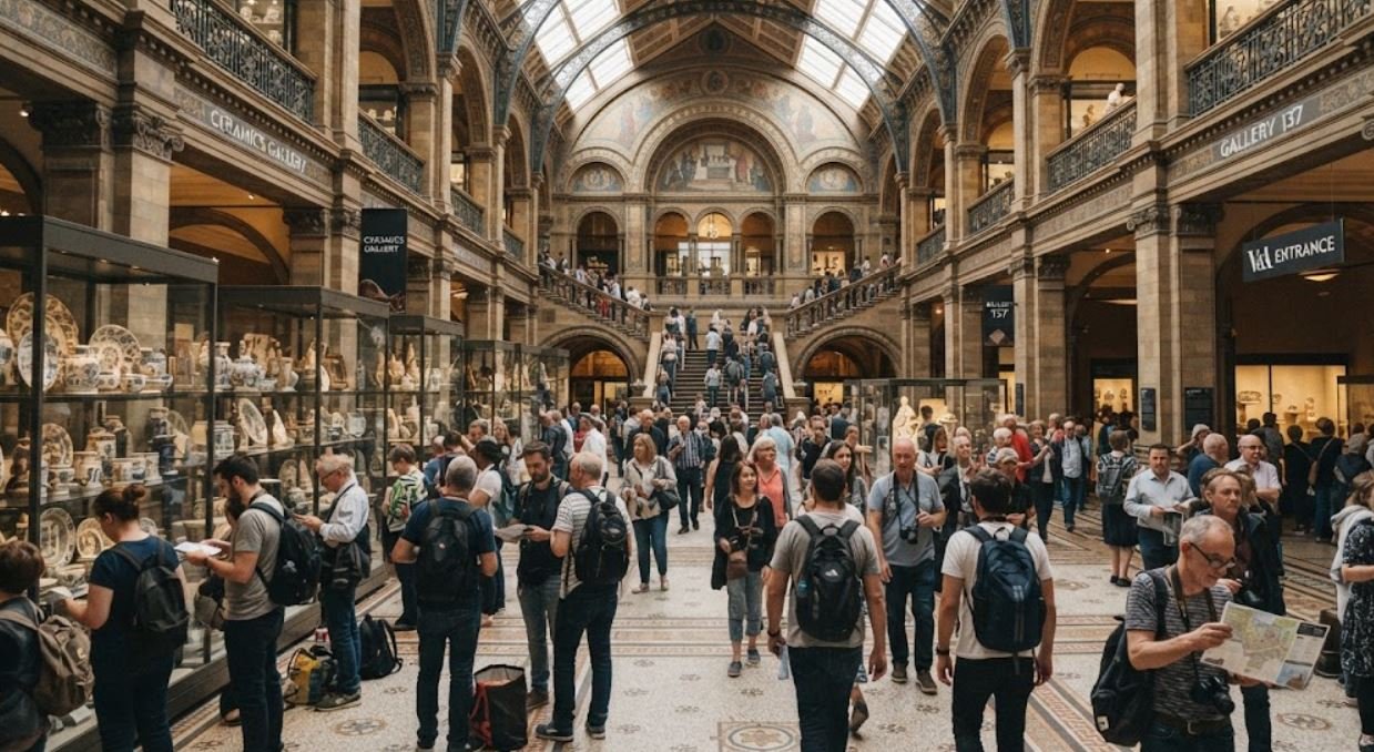 Visitantes disfrutando de una galería gratuita en Londres