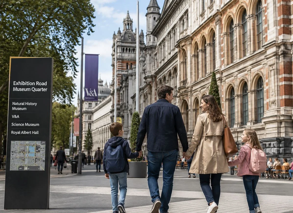 The museum quarter of South Kensington on Exhibition Road, London